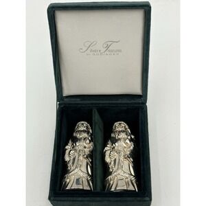 Godinger‎ Silver Treasures Santa Salt and Pepper Shakers VTG Christmas Decor